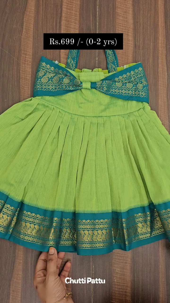 Green Pure Kalyani Cotton Sleeveless Frock | CPM_0290_GRN