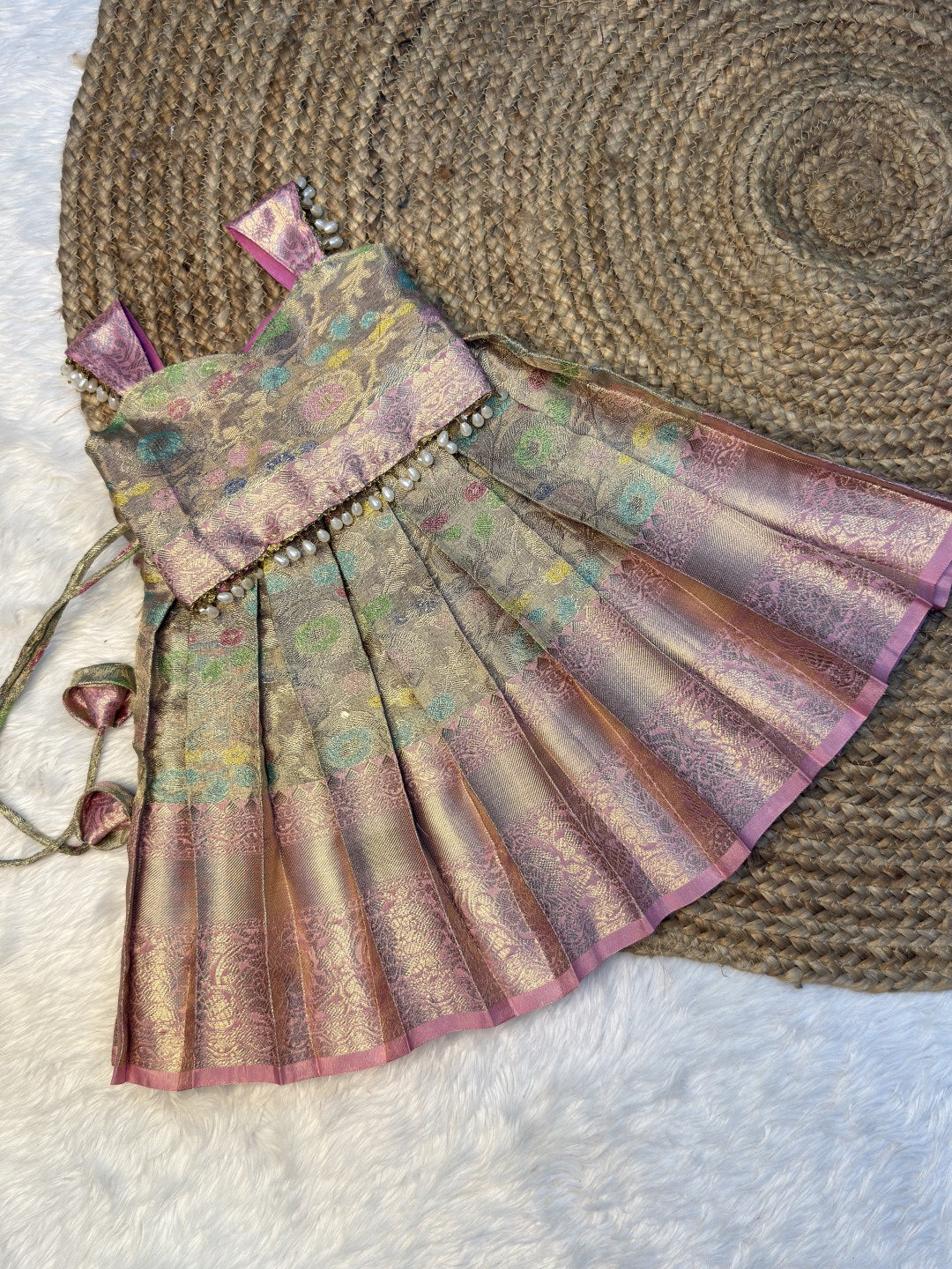 Pastel Tissue Silk Top & Skirt Set | CPM0627