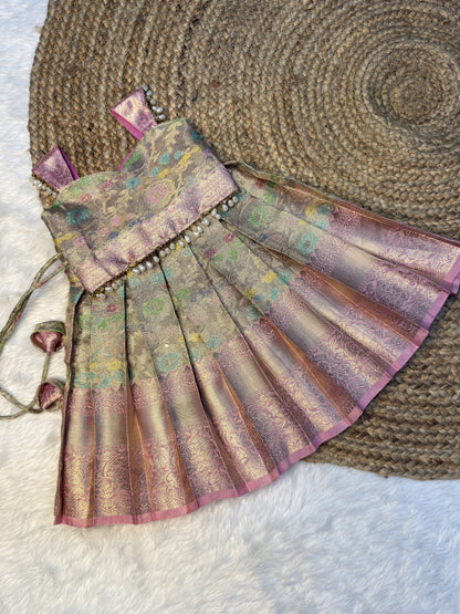 Pastel Tissue Silk Top & Skirt Set | CPM0627