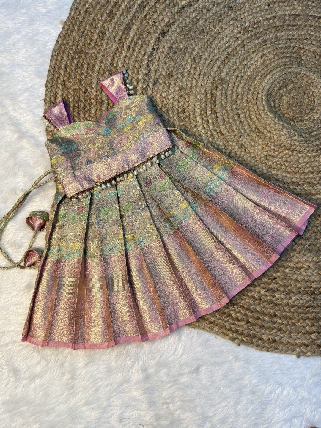 Pastel Tissue Silk Top & Skirt Set | CPM0627