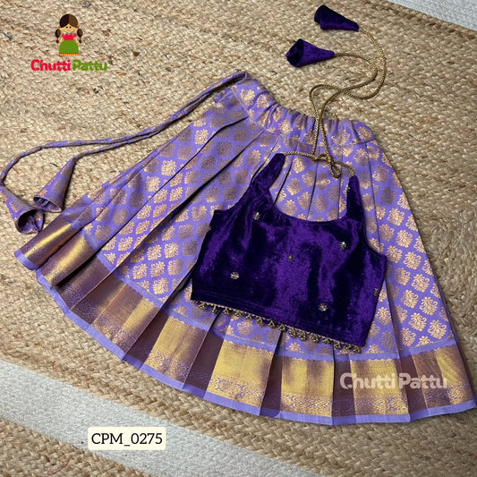 Violet (Velvet) and Lavender Halter Neck Set | CPM_0275