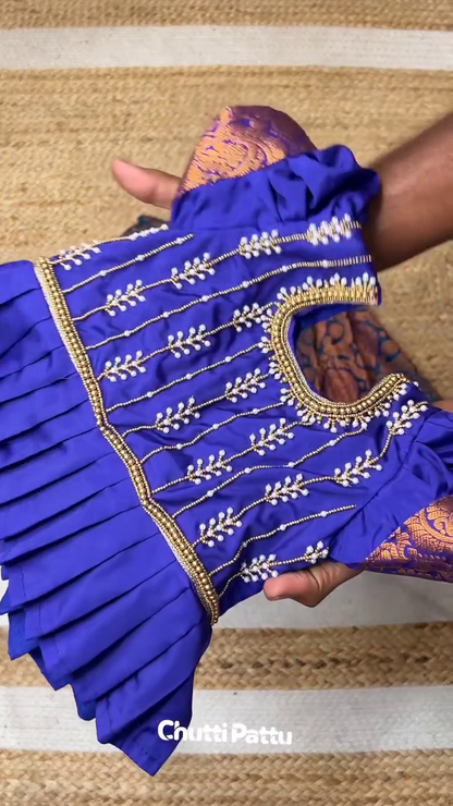 Mayilu - Peacock Blue Aari Set | CPM_0277