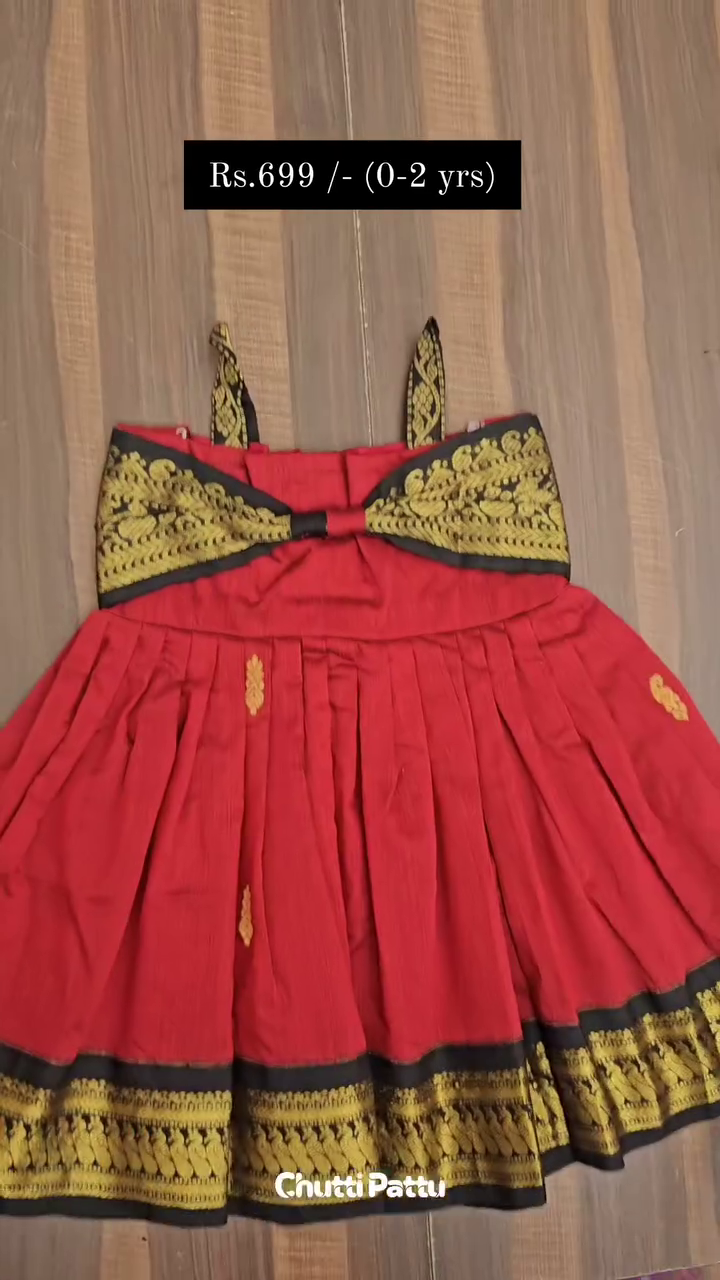 Red Pure Kalyani Cotton Sleeveless Frock | CPM_0290_RED