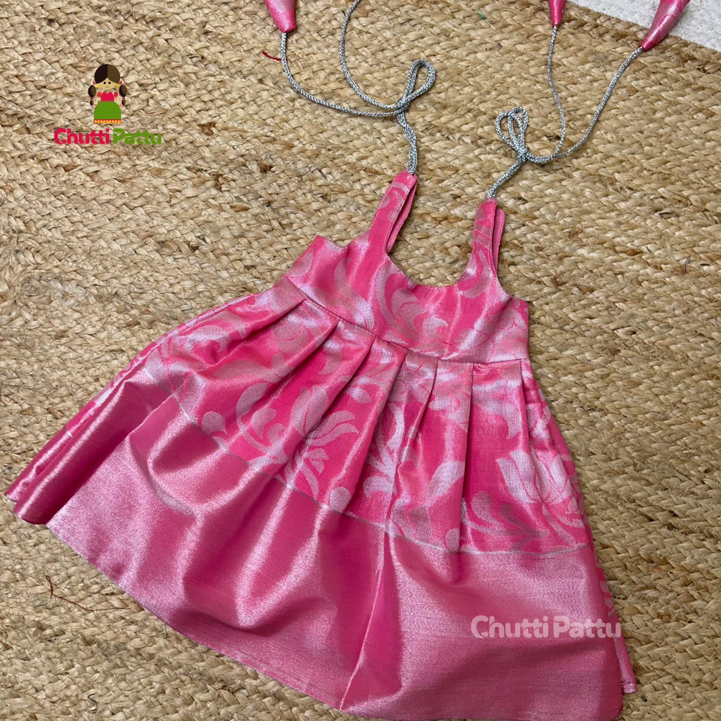 Pink - Soft Silk Cotton Tie-Up Frock | CPM_0325_PNK