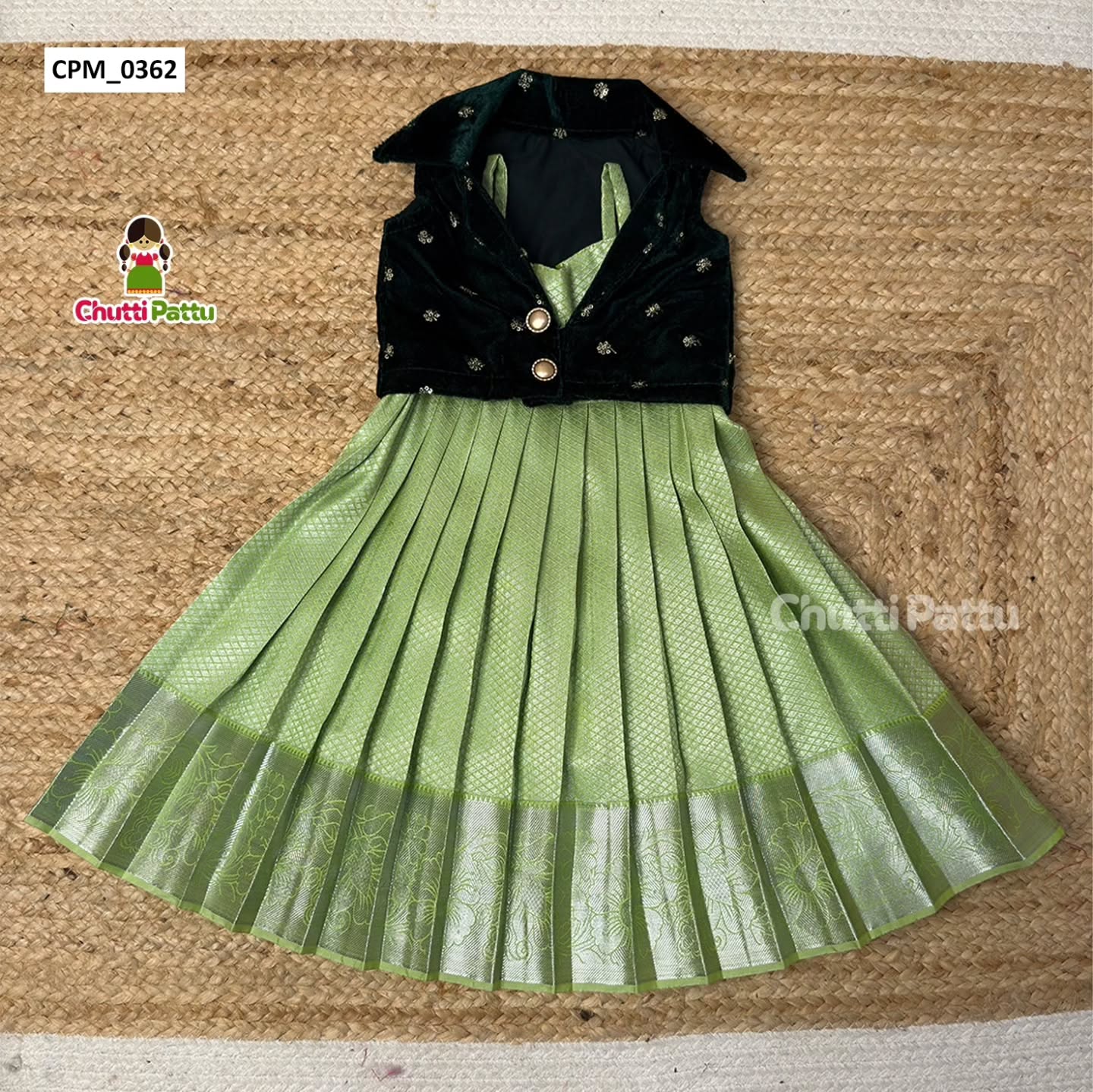 Green Velvet & Kanchi Silk Budget Friendly Combo | CPM_0362