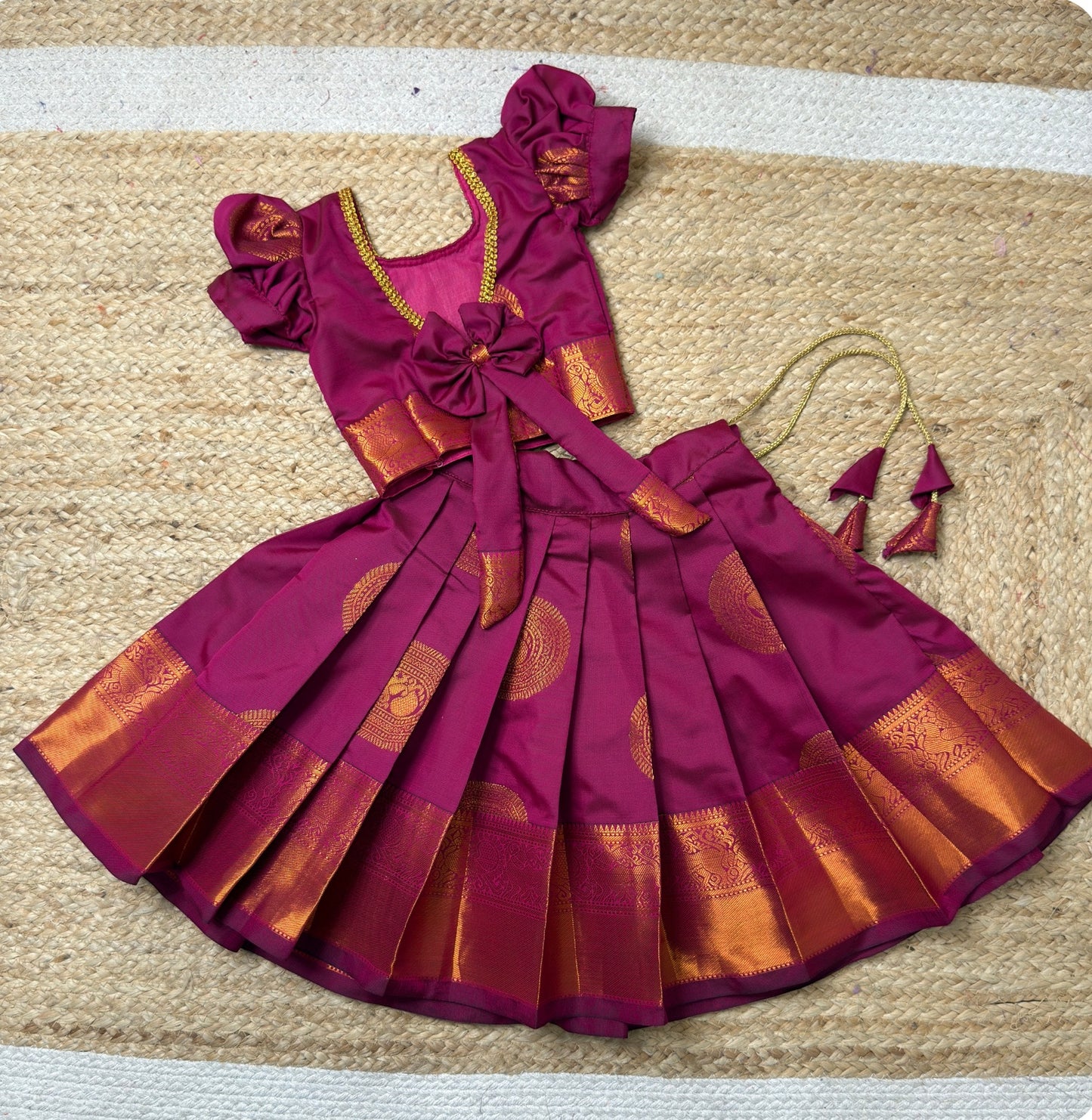 Majestic Magenta Kanchi Soft Silk Pattu Pavadai | CPM_0370