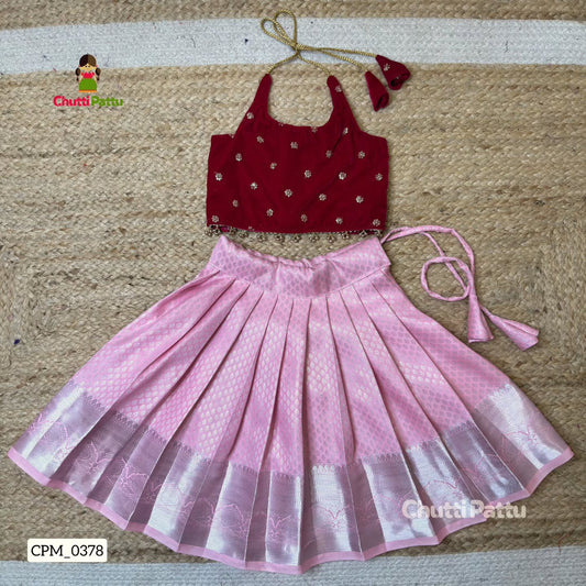 Dark Pink & Baby Pink Halter Neck Set | CPM_0378