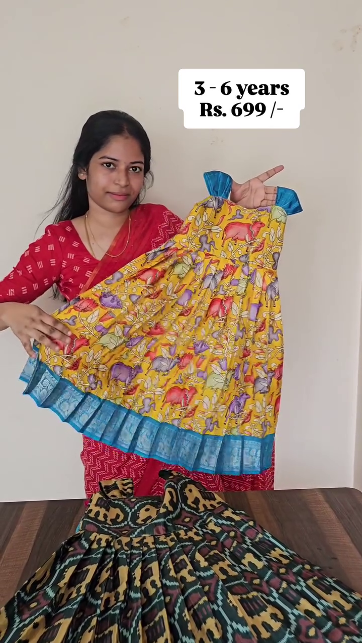 Yellow Cotton Fabric Tie-Up Frock | CPM_0412_YLW