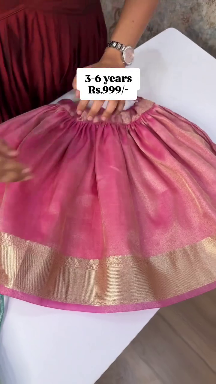 Pink Colour | Super Budget-Friendly Velvet & Tissue Silk Set | CPM_0420_Pink