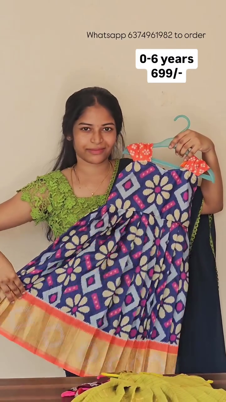 Violet Cotton Yet Traditional Tie-Up Frocks | CPM_0422_VLT