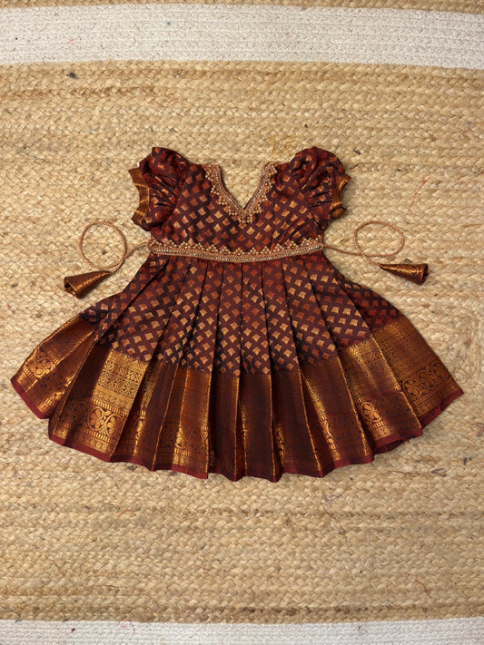 Brow Kanchi Soft Silk Pattu Frock | CPM_0457