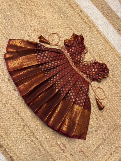 Brow Kanchi Soft Silk Pattu Frock | CPM_0457