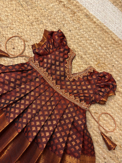 Brow Kanchi Soft Silk Pattu Frock | CPM_0457