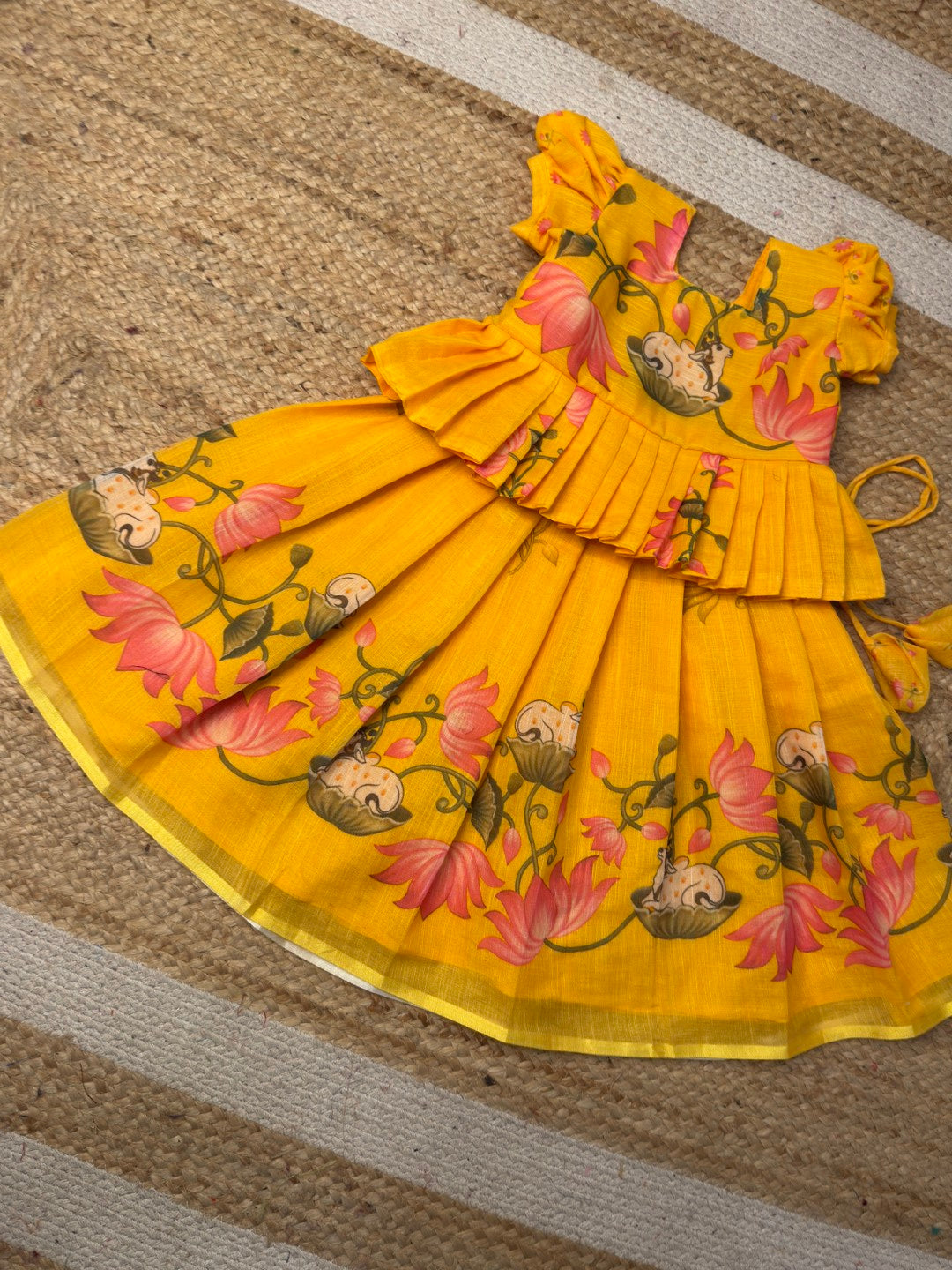 Narumugai - Yellow Chanderi Cotton Set | CPM_0460