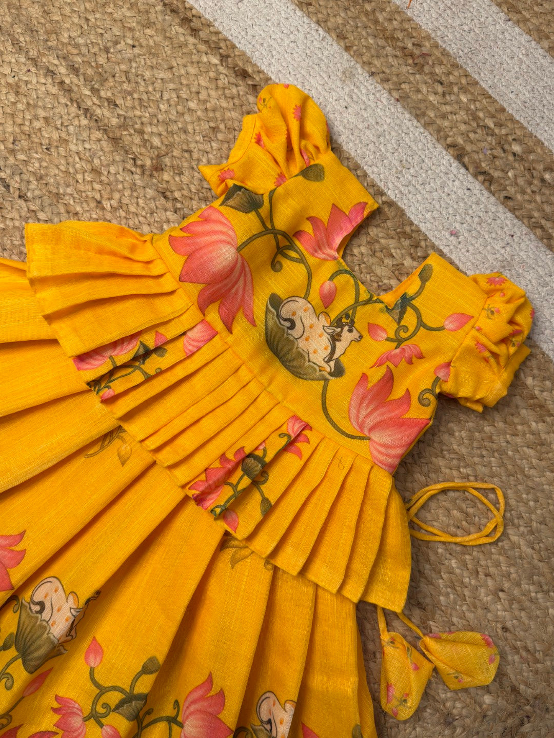 Narumugai - Yellow Chanderi Cotton Set | CPM_0460