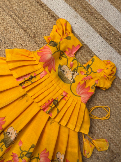 Narumugai - Yellow Chanderi Cotton Set | CPM_0460