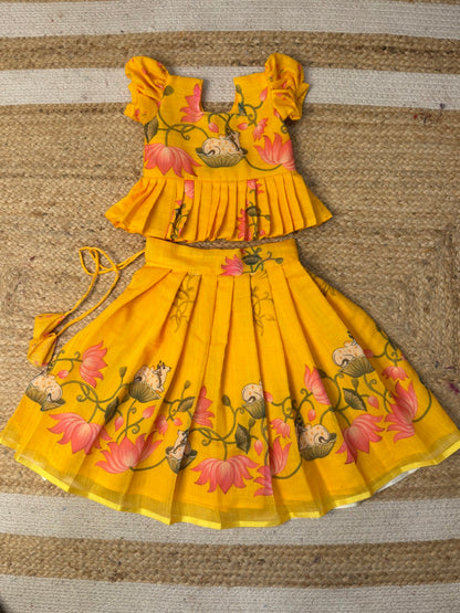 Narumugai - Yellow Chanderi Cotton Set | CPM_0460