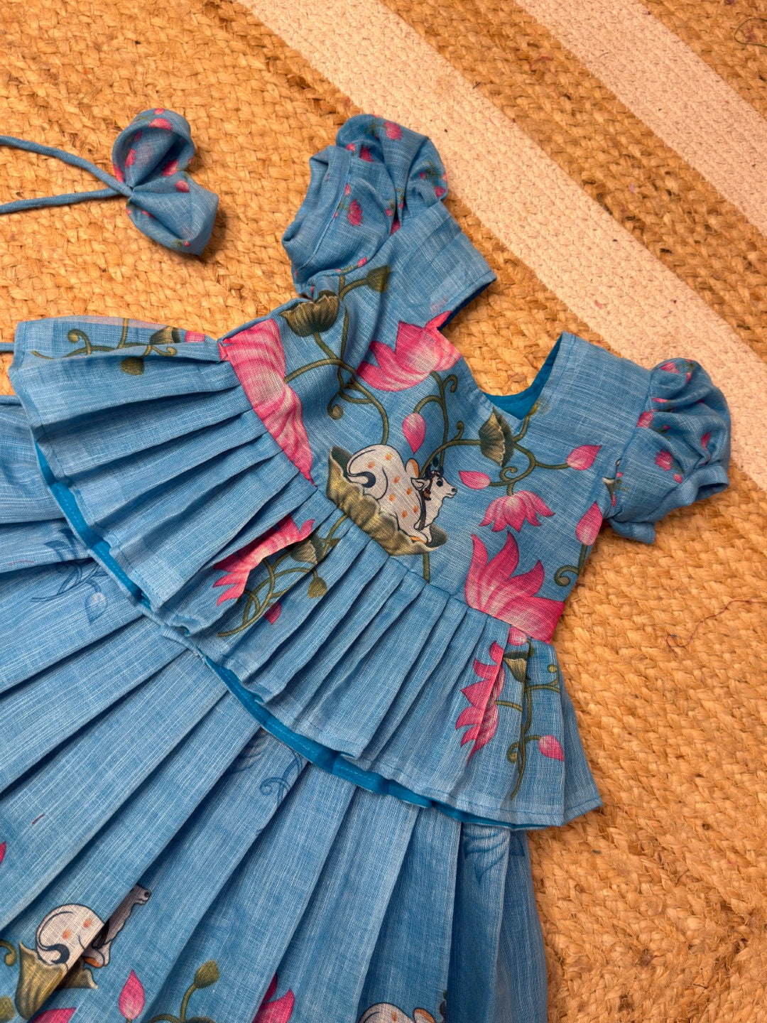Narumugai - Blue Chanderi Cotton Set | CPM_0461