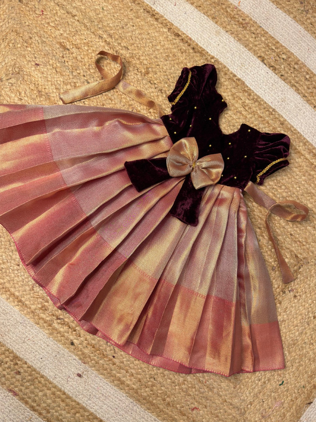 Wine & Pink Budget-Friendly Pretty Frock | CPM_0467