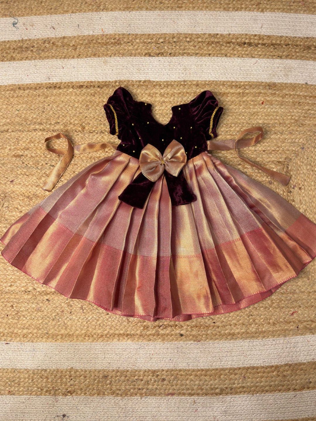 Wine & Pink Budget-Friendly Pretty Frock | CPM_0467