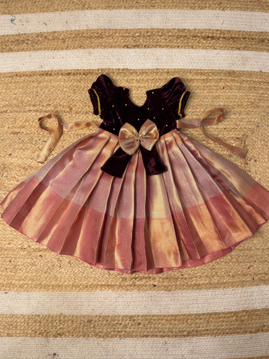 Wine & Pink Budget-Friendly Pretty Frock | CPM_0467