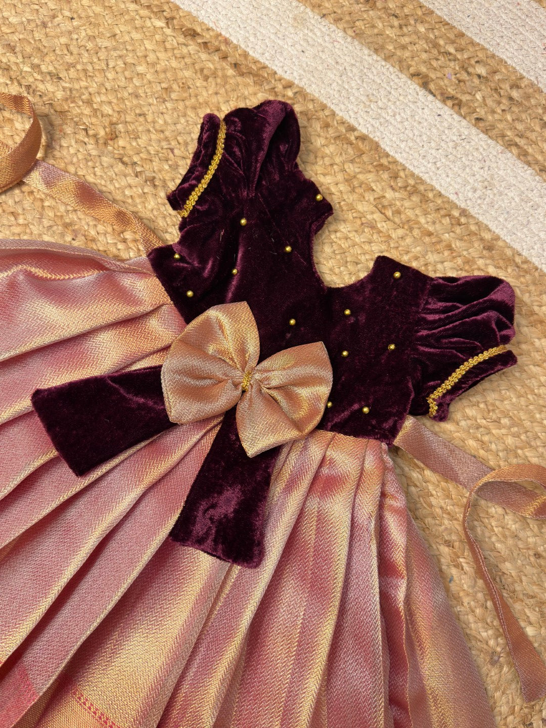 Wine & Pink Budget-Friendly Pretty Frock | CPM_0467