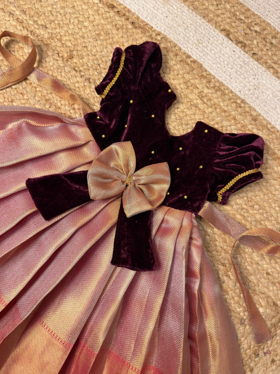 Wine & Pink Budget-Friendly Pretty Frock | CPM_0467