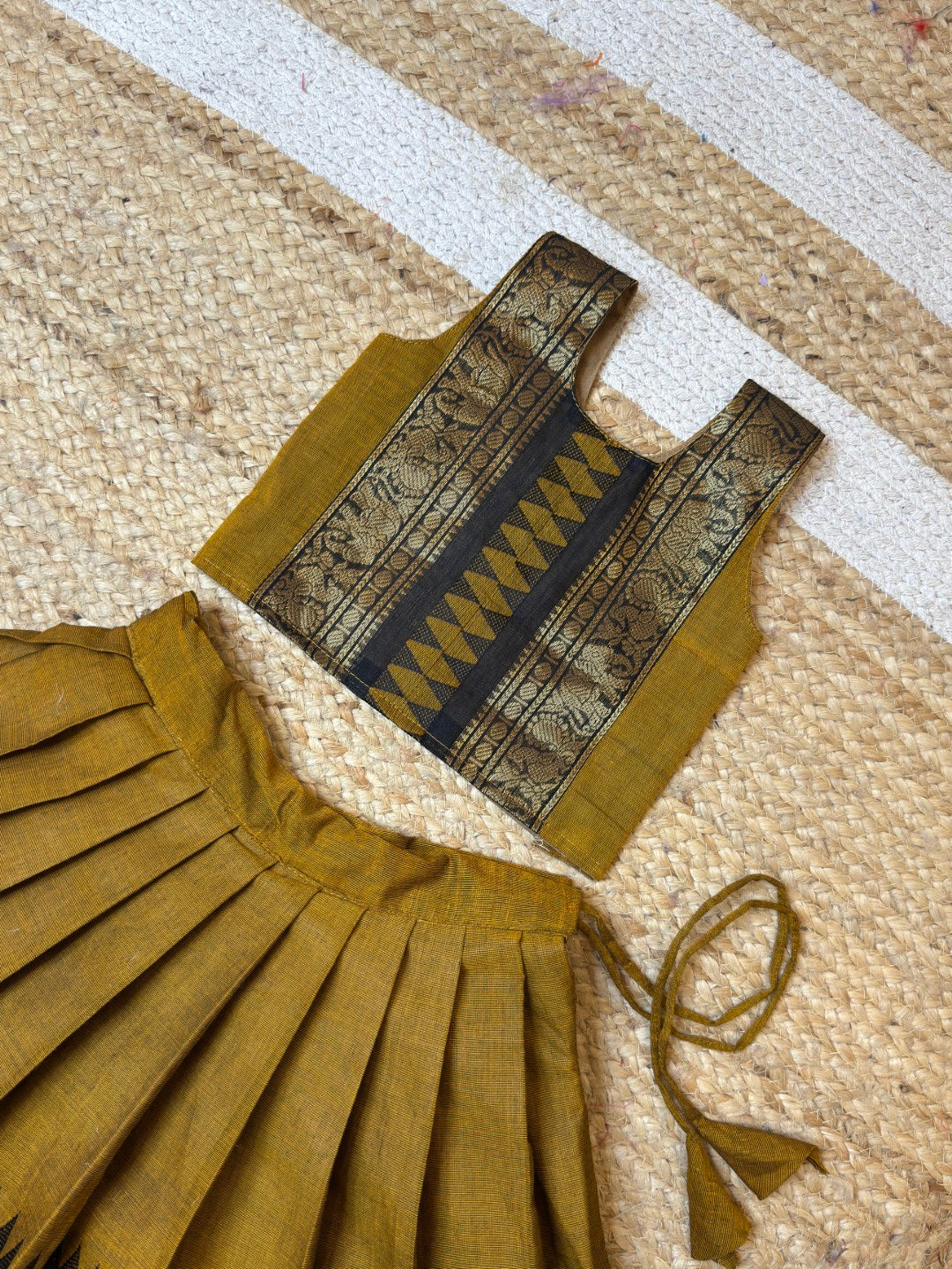 Mustard Yellow Kanchi Cotton Set | CPM_0469