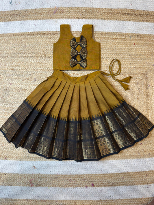 Mustard Yellow Kanchi Cotton Set | CPM_0469