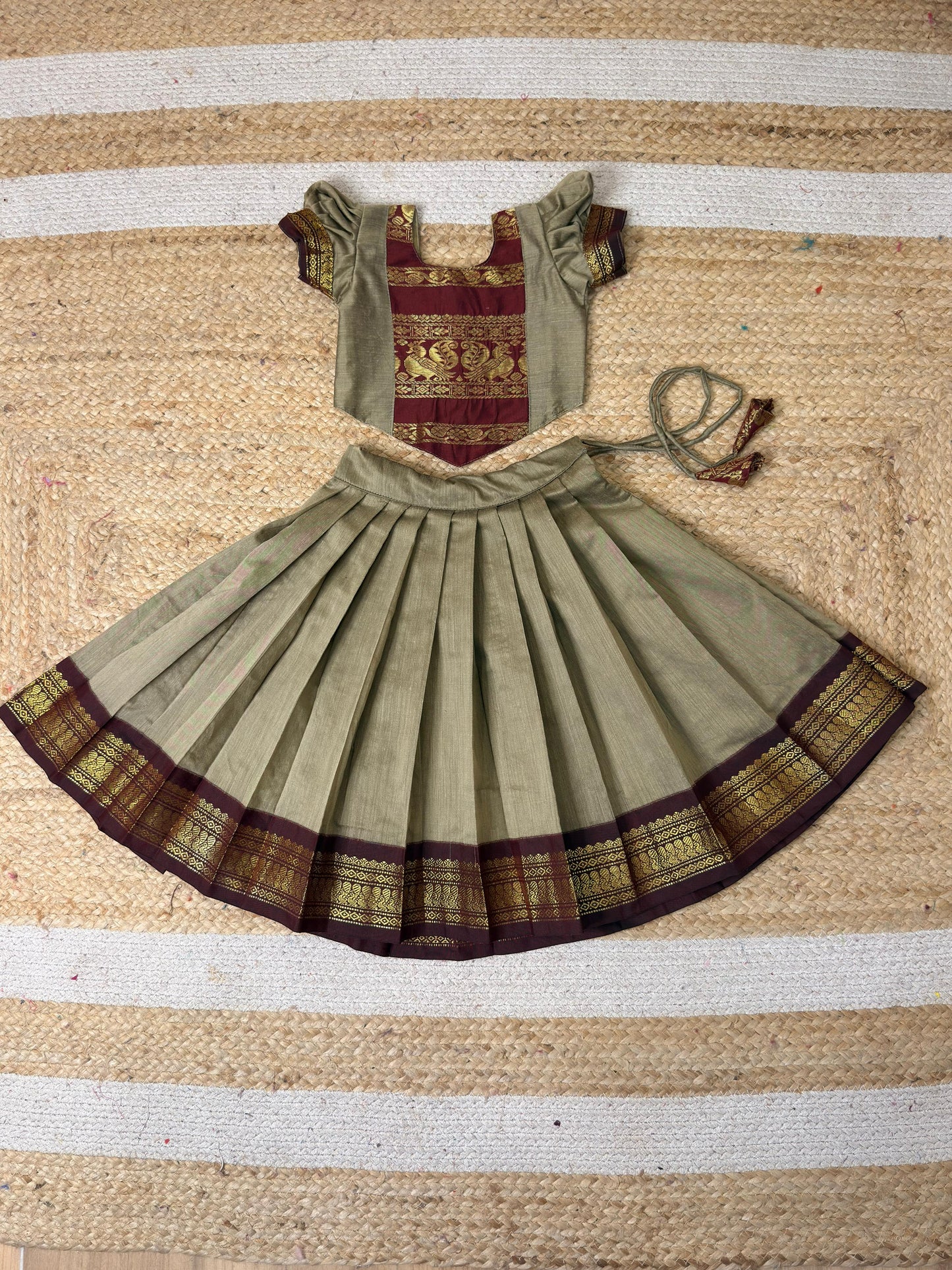 Pure Kalyani Cotton Set – Grey & Maroon Combo | CPM_0478