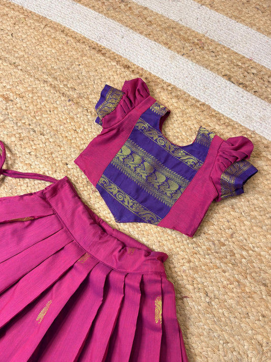 Pure Kalyani Cotton Set – Pink & Purple Combo | CPM_0479