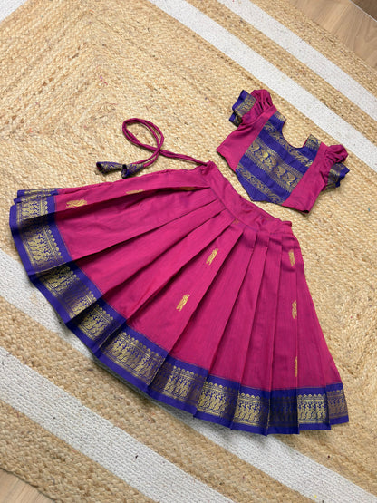 Pure Kalyani Cotton Set – Pink & Purple Combo | CPM_0479