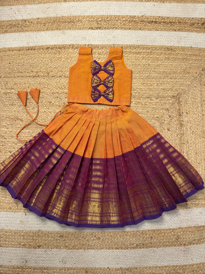 Kanchi Cotton Set – Mango Yellow & Purple Combo | CPM_0481