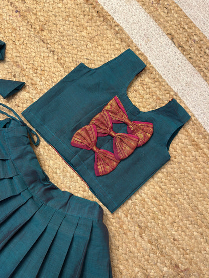 Kanchi Cotton Set – Ramar Blue & Dark Pink Combo | CPM_0482