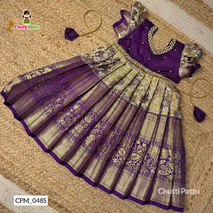 Beautiful Purple Kanchi Gown | CPM_0485