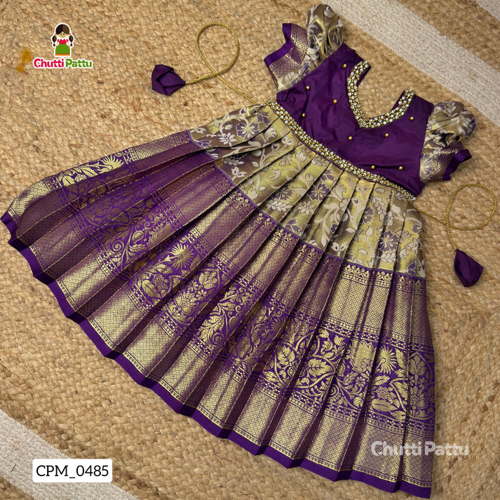 Magenta Kanchi Soft Silk Aari Gown | CPM_0484 main image 0