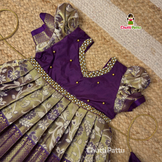 Beautiful Purple Kanchi Gown | CPM_0485