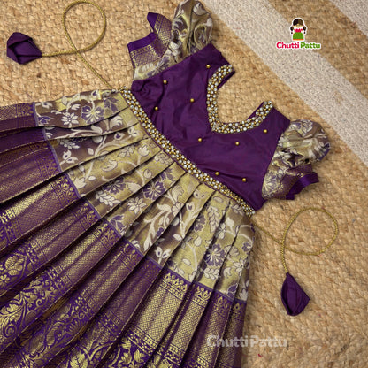 Beautiful Purple Kanchi Gown | CPM_0485