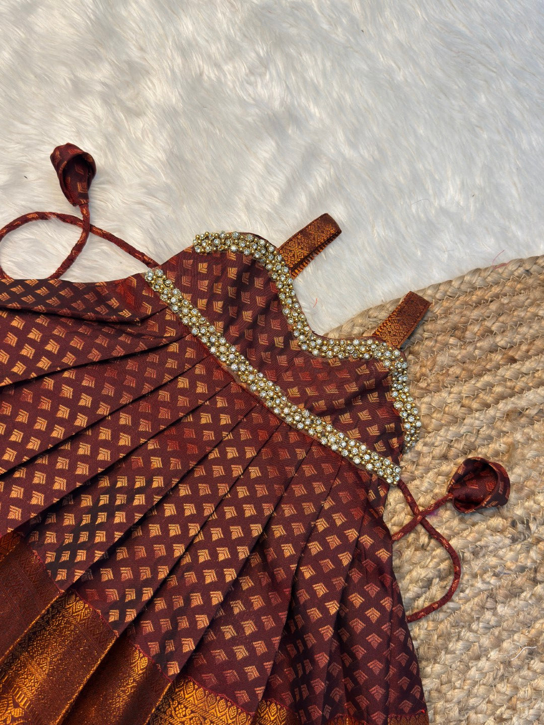 Coffee Brown Kanchi Soft Silk Gown| CPM_0494