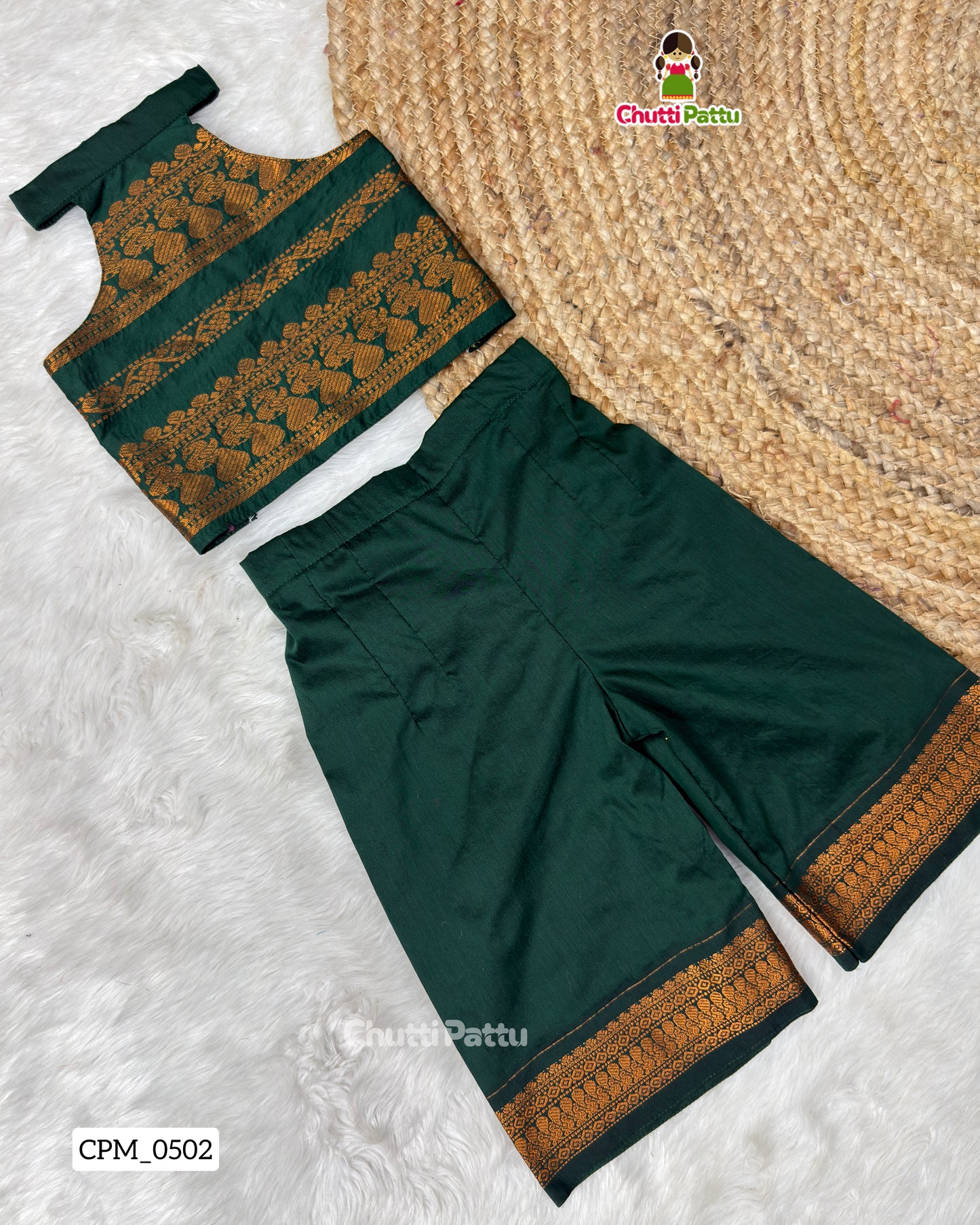 Green Kalyani Cotton Co-ord Set | CPM_0502