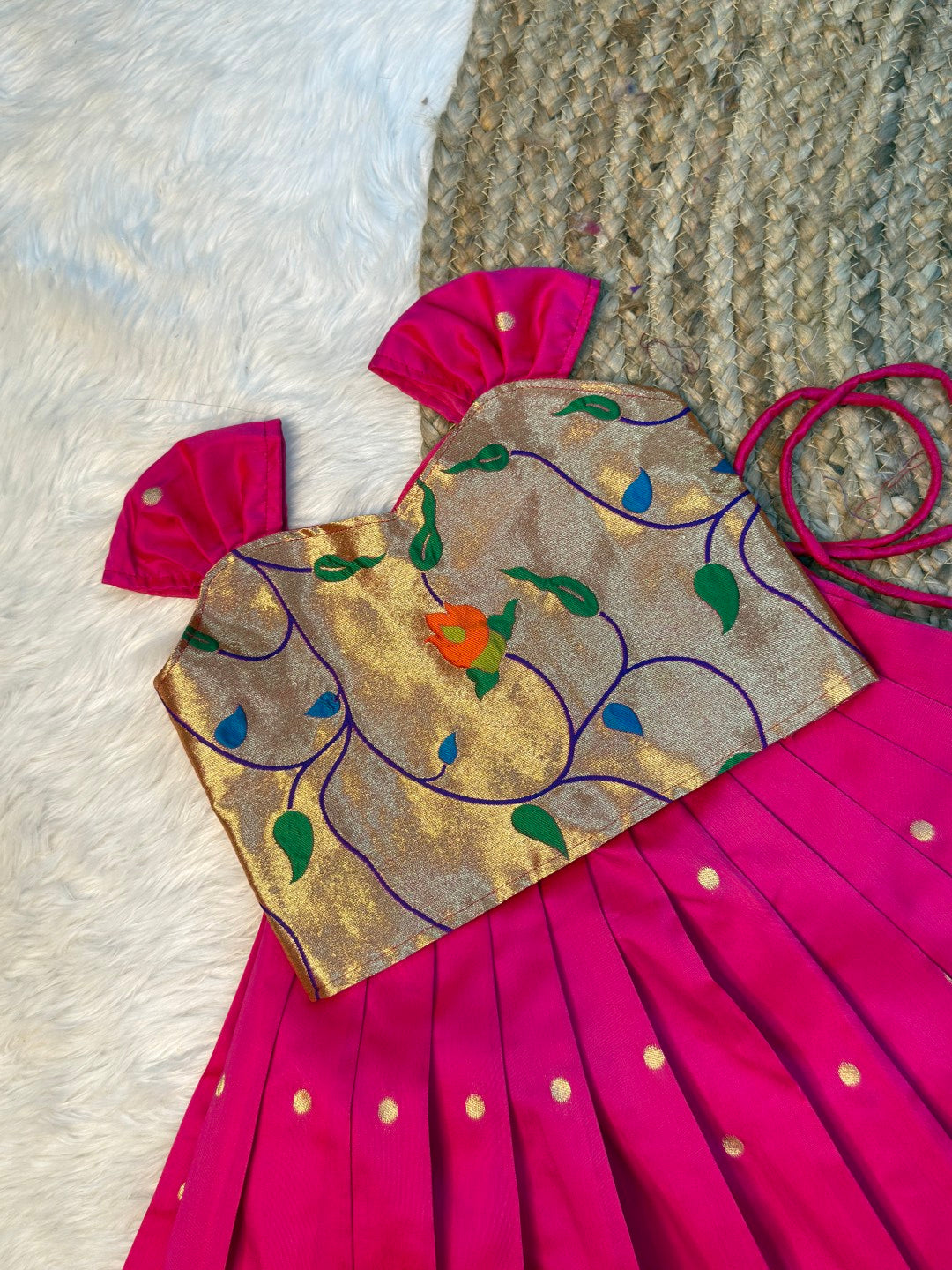 Mangai – Pink Color Paithani Soft Silk Pattu Pavadai | CPM_0529