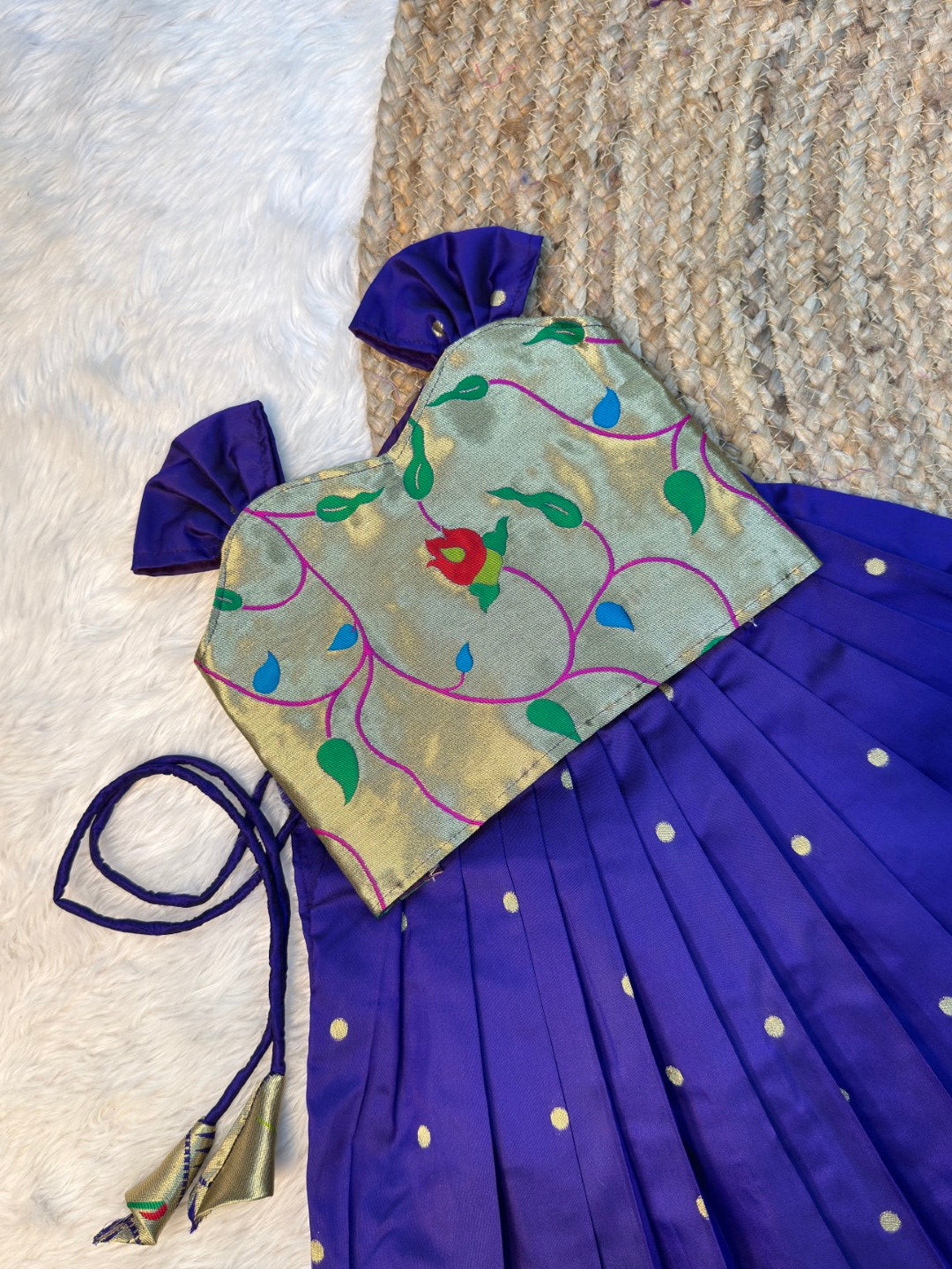 Mangai – Violet Color Paithani Soft Silk Pattu Pavadai | CPM_0530