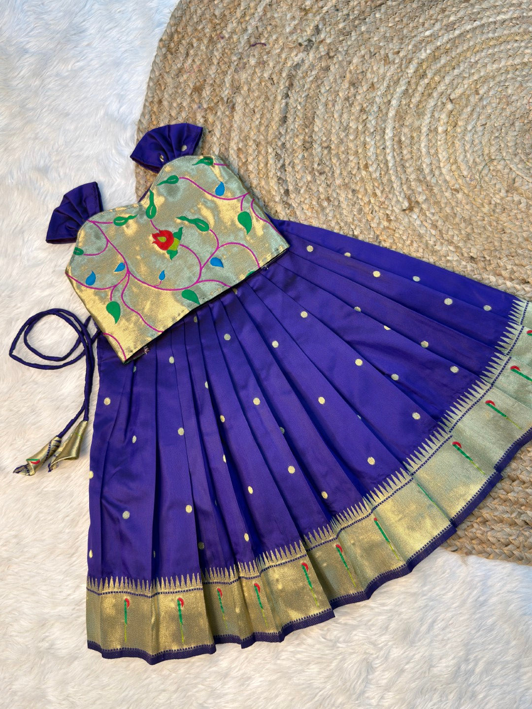 Mangai – Violet Color Paithani Soft Silk Pattu Pavadai | CPM_0530