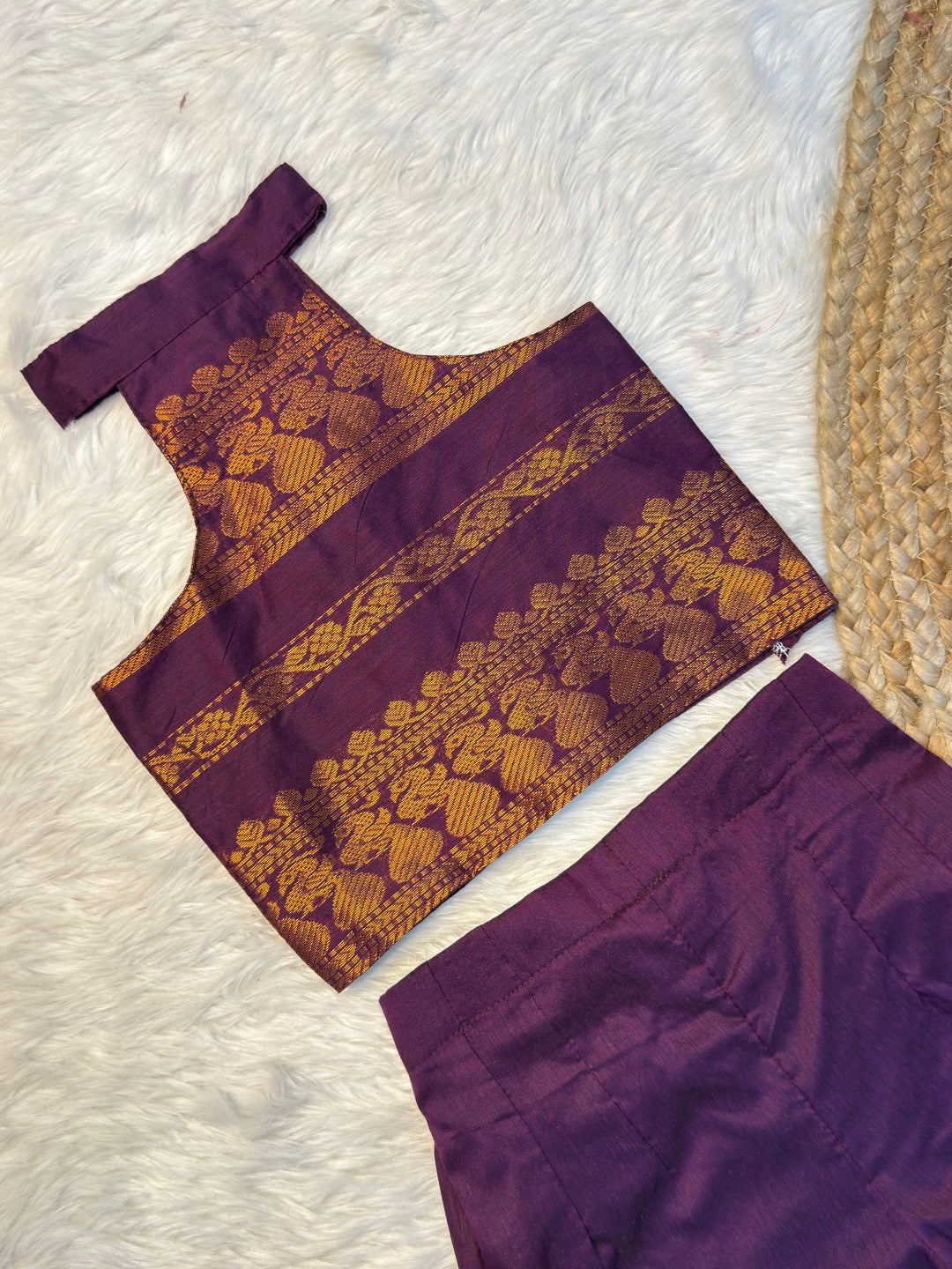 Purple Kalyani Cotton Co-ord Set | CPM_0555
