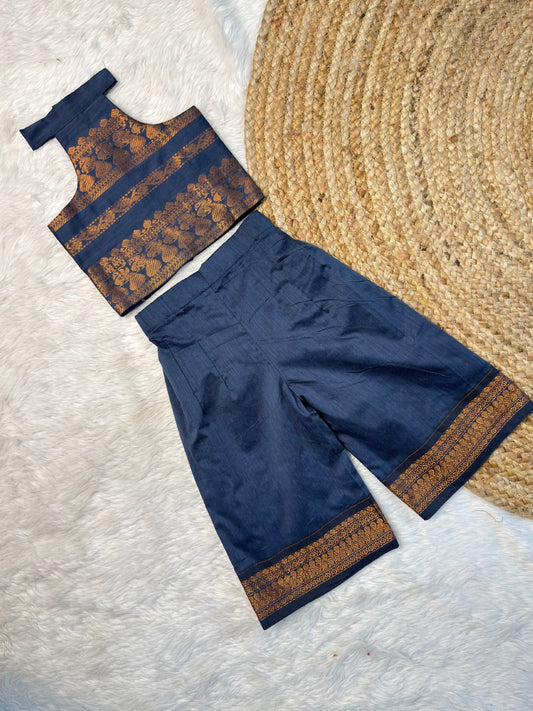 Blue Ash Kalyani Cotton Co-ord Set | CPM_0556