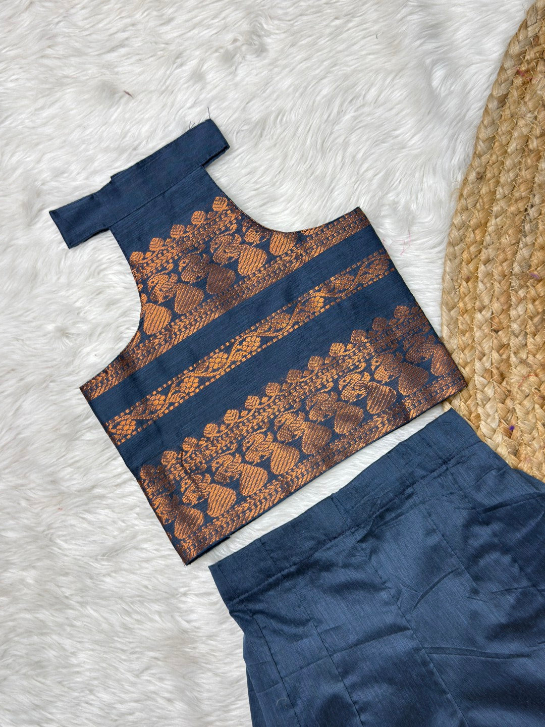 Blue Ash Kalyani Cotton Co-ord Set | CPM_0556