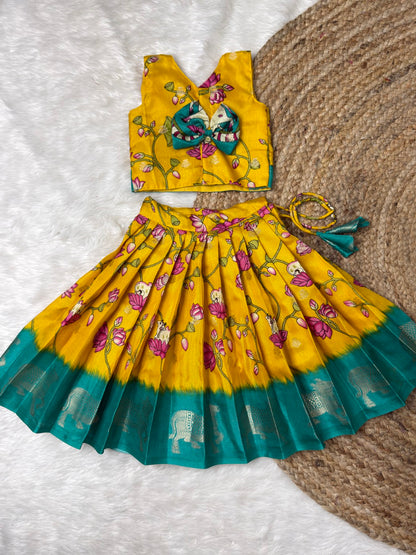 Yellow & Teal Cotton Sett | CPM_0562