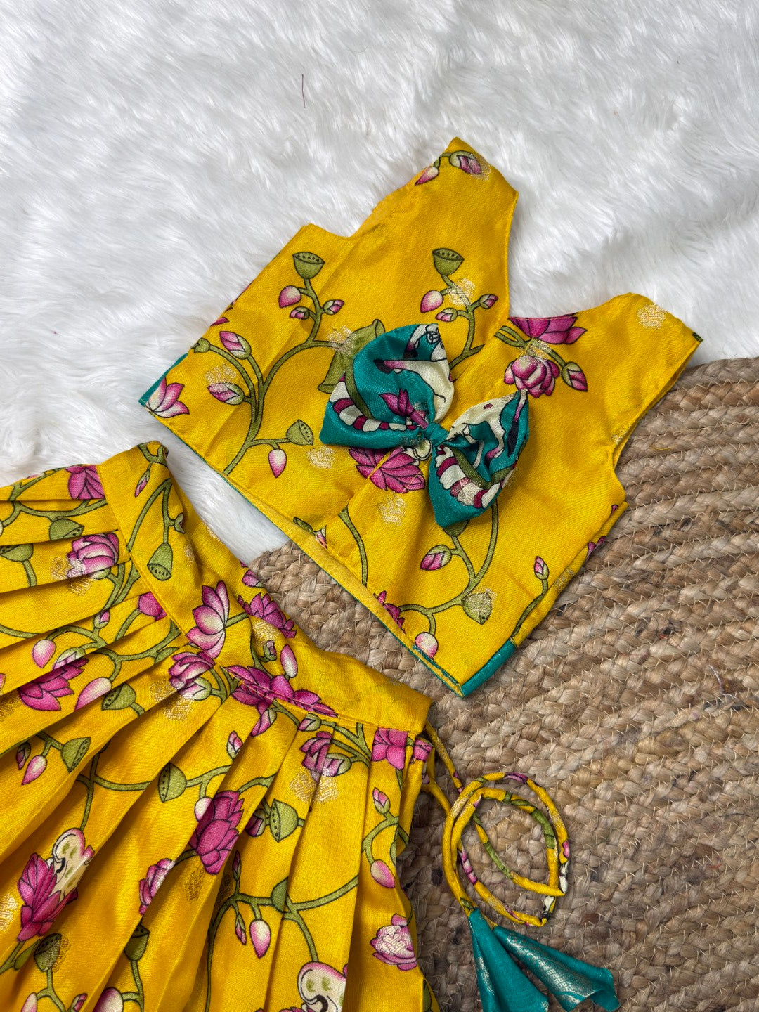 Yellow & Teal Cotton Sett | CPM_0562
