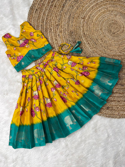 Yellow & Teal Cotton Sett | CPM_0562