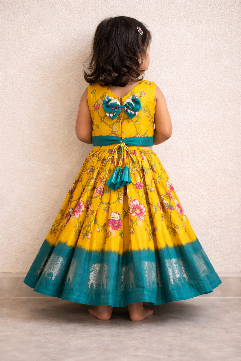 Yellow & Teal Cotton Sett | CPM_0562